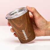 Corkcicle Tumbler 355ml 12oz - Pattern Walnut Wood Roestvrijstaal -
