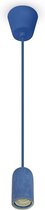 Specilights Blauwe Pendel E27 Beton / Cement inclusief E27 Fitting en Plafondkap