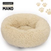 Coooper Donut Hondenmand- Fluffy Hondenmand - 60 cm - M – Beige – Wasbaar – Pluche