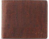 Corkor - RFID credit card wallet met ID pocket - donkerbruin kurk