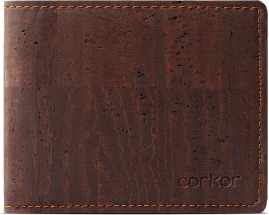 Corkor - Portefeuille RFID pour cartes de crédit - liège marron