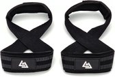ANGRY ANGELS LIFESTYLE® Figure 8 Lifting Straps voor Fitness, Crossfit, Bodybuilding, Powerlifting, Weightlifting - Zwart