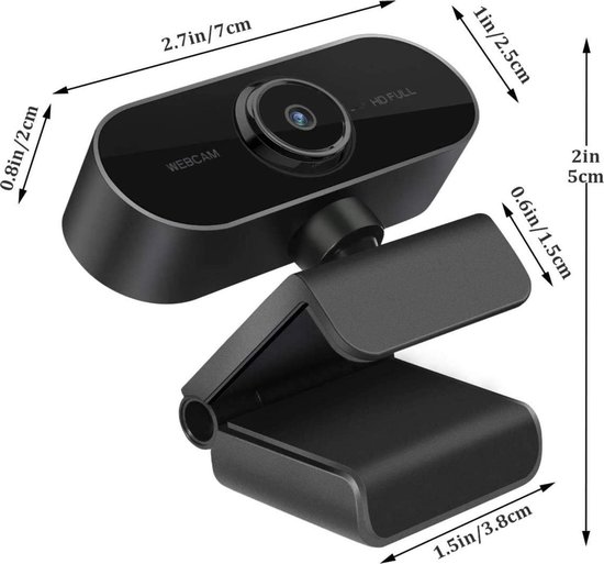 Wetrust - Webcam met microfoon en statief, 1080p camera voor pc, laptop, desktop, USB-computercamera voor videogesprekken en opnames, studeren, webconferenties, HD-webcam, compatibel met Windows, Mac en Android