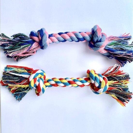 Speeltrektouw voor puppy-Huisdier speelgoed-Hondenspeelgoed-Trektouw-Meerdere kleuren-Speeltouw-Flosdraad voor honden-Hond