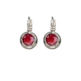 Camps & Camps Oorbel zilver-1A837RR koningsrood opaal