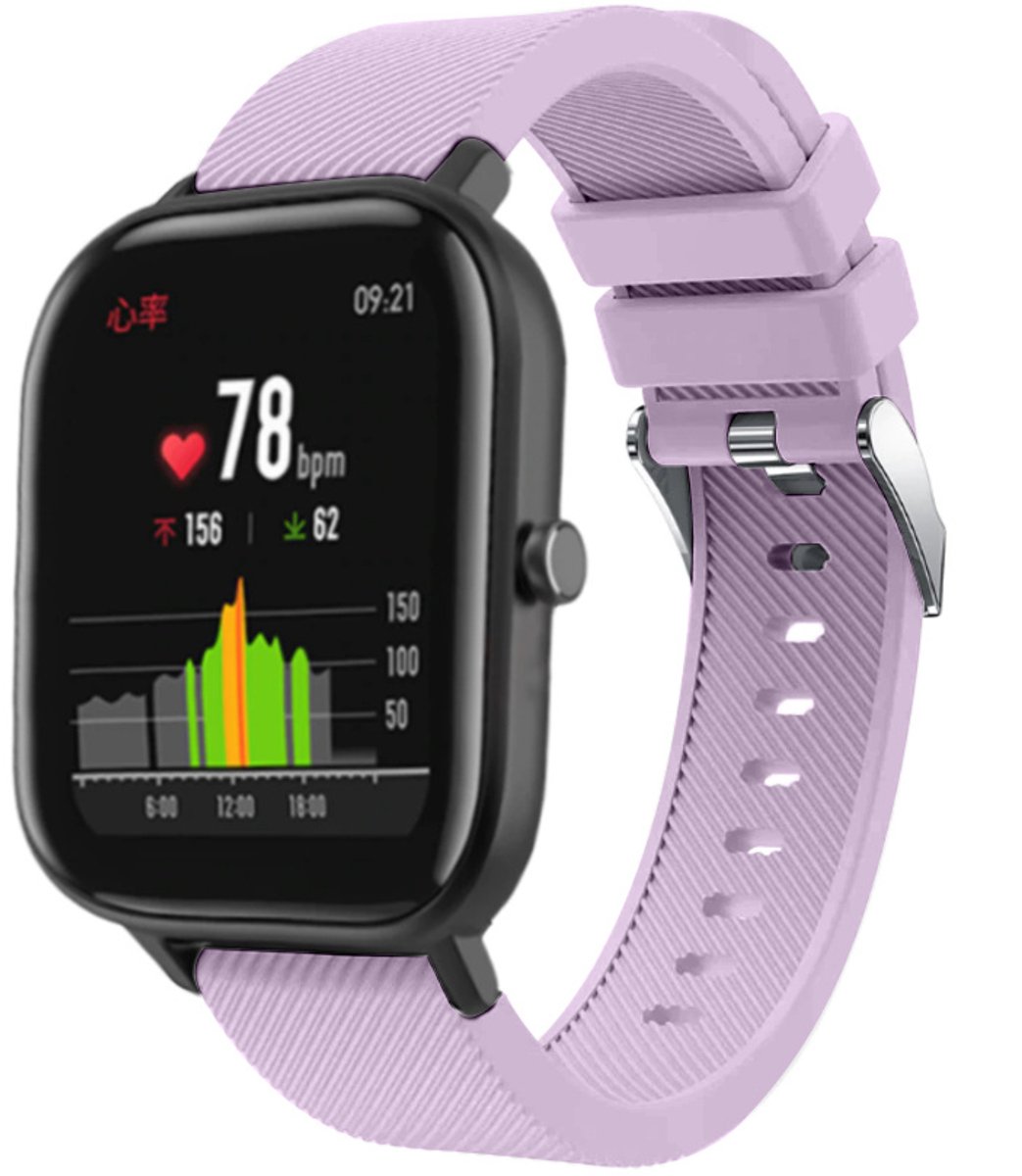 Xiaomi siliconen bandje geschikt voor Amazfit GTS 42mm - lila