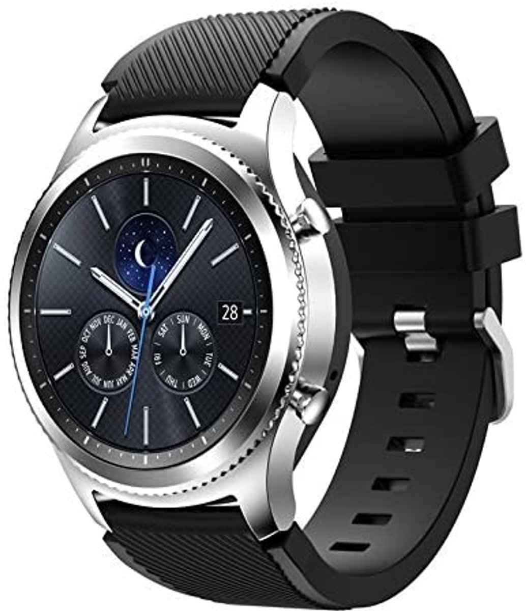 Samsung Gear S3 siliconen bandje - zwart - 46mm