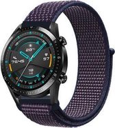 Geschikt voor Huawei Watch GT nylon band - paars-blauw - 46mm