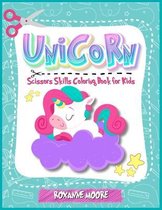 Unicorn Scissor skills coloring book for kids 4-8