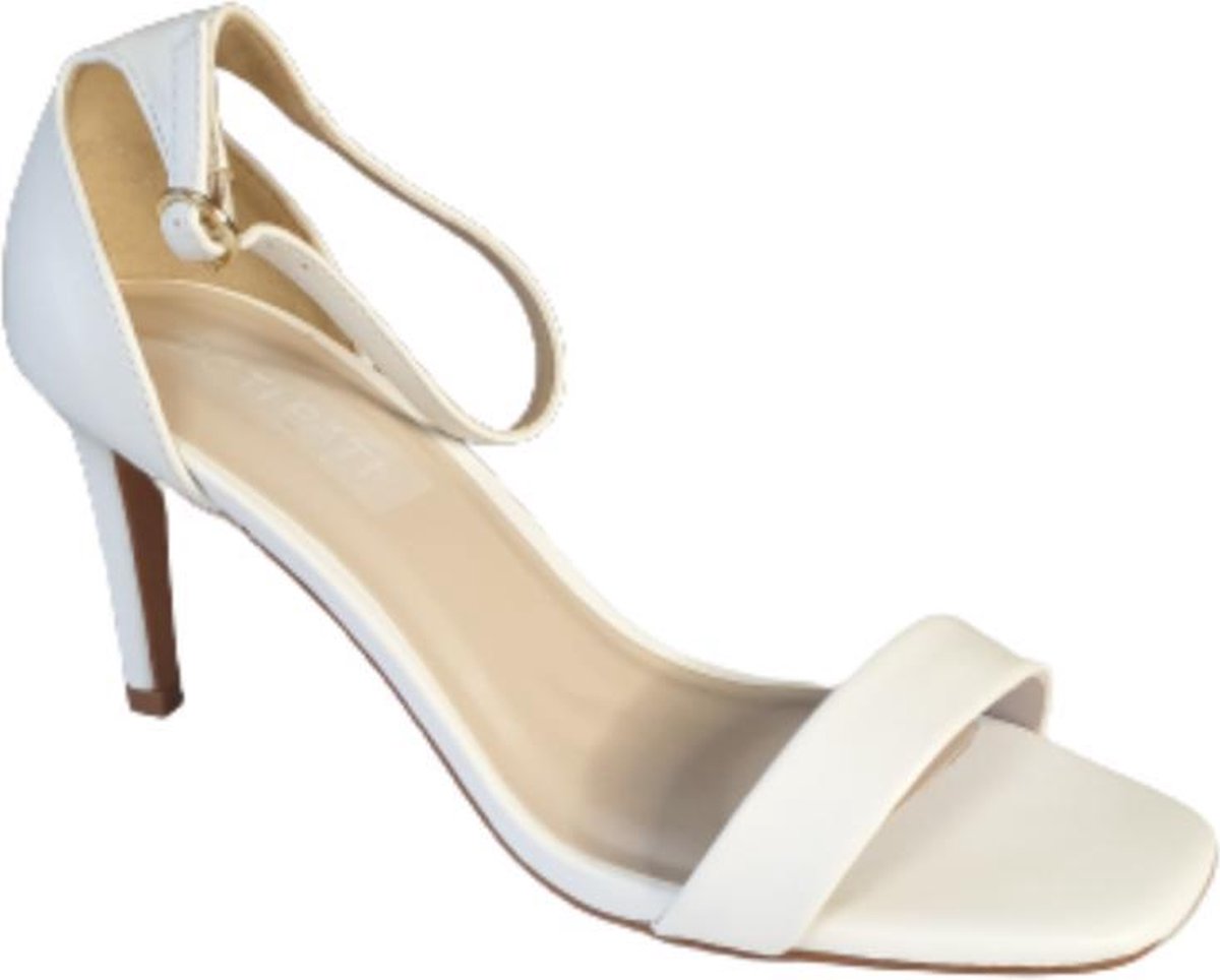Miaglo - Sandaletten - Witte pumps met hak van 8 cm | bol.com