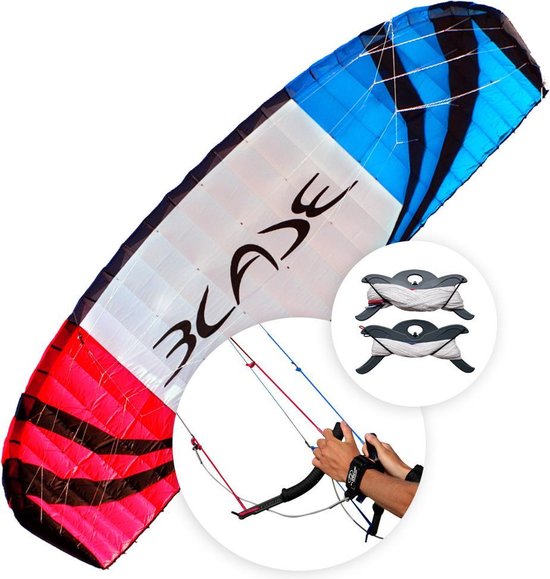 Flexifoil 4.9m² Blade 2021 Sport Traction Power Kite met lijnen en handvatten