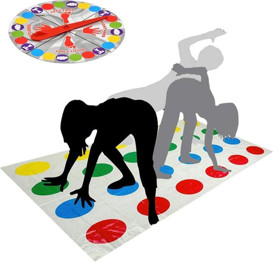 Jeu Twist Fun En Plein Air Pour Enfants Et Adultes - Tapis Twister Avec Roue, Idéal Fêtes Et Camping Dès 6 Ans