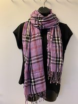 Sjaal voor dames met lila burberry print