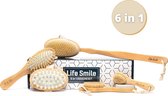 Life Smile - Rugborstel - Badborstel - Dry Brush - Top tot teen - 6 in 1 - How to drybrush E-book