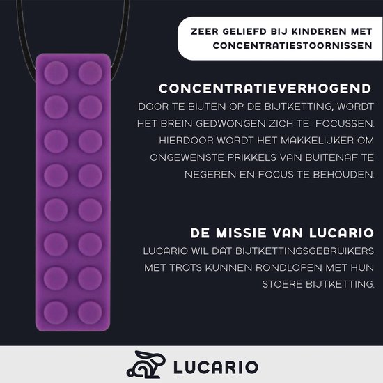 Bijtketting - Kauwketting - Bouwblokje patroon Paars van Merkloos — afbeelding 4