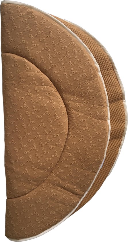 Broderie rond boxkleed/parklegger Camel 95 cm