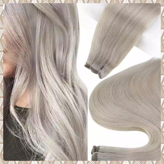 Hairweave Weave Trame de cheveux 100% hair humains remy ICE BLOND | bol.com