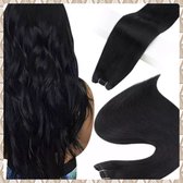 Hairweave Weave hair weft 100%remy human hair EBONY BLACK