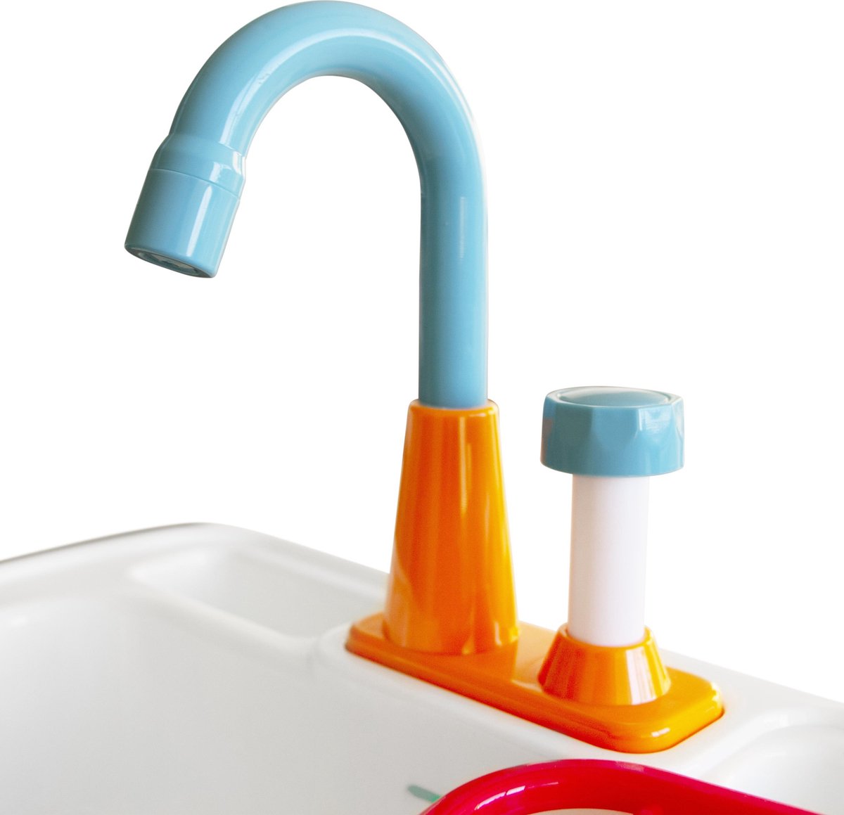 AXI Linda Zand & Water Tafel met Speelkeuken wastafel Bruin - Parasol Blauw/wit — afbeelding 8