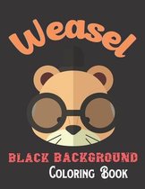 Weasel Black Background Coloring Book