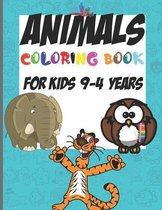 Animals Coloring Book For Kids 4-9 Years