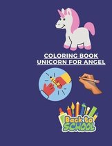 Coloring book Unicorn for angel