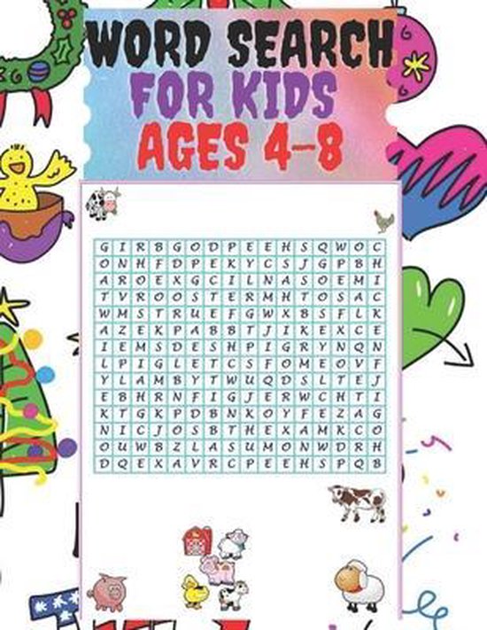 Word Search For Kids Ages 4-8 - cover