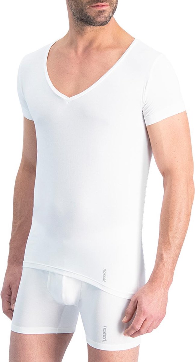Noshirt Original Cotton - Ondershirt - Diepe V-Hals - Katoen - Wit - XL