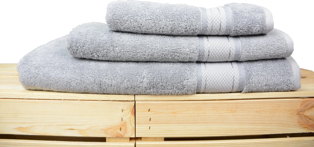 ARTG® Natural Bamboo - Strandhanddoek - 100 x 180 cm - Licht Grijs - Light Grey - SET 2 stuks
