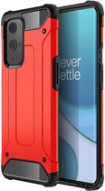Armor Hybrid Back Cover - OnePlus 9 Pro Hoesje - Rood