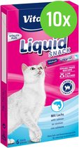 Vitakraft Cat Liquid - Snack Zalm & Omega - 10 x 6 st