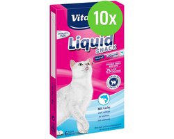 Vitakraft Cat Liquid - Snack Zalm & Omega - 10 x 6 st