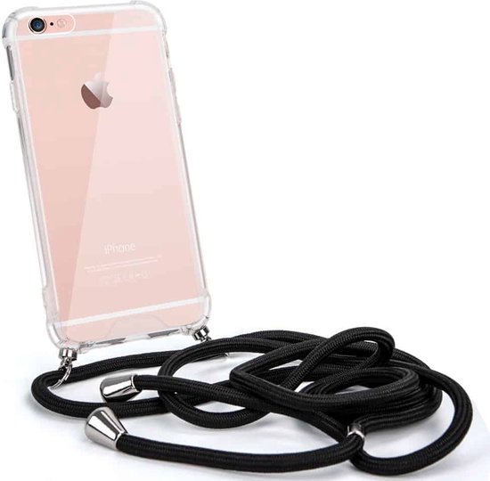 Punt Laag Familielid Fonu Siliconen Anti-Shock Backcase hoesje met koord iPhone 6S - 6 | bol.com