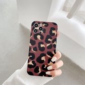 Schokbestendig patroon TPU beschermhoes voor iPhone 12 (bruine luipaard)