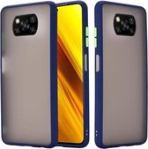 Voor Xiaomi Poco X3 / Poco X3 NFC Skin Hand Feeling Series Schokbestendig Frosted PC + TPU beschermhoes (blauw)