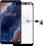 Let op type!! 9u 9D volledig scherm getemperd glas screen protector voor Nokia 9 (zwart)