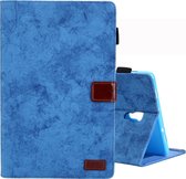 Voor Galaxy Tab A 10.5 / T590 Zakelijke Stijl Horizontale Flip Leren Case, met Houder & Kaartsleuf & Fotolijst & Slaap / Wekfunctie (Blauw)