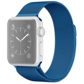 Voor Apple Watch Series 5 & 4 44mm / 3 & 2 & 1 42mm Milanese lus magnetische roestvrijstalen horlogeband (porseleinblauw)