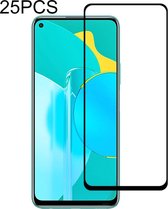 25 STUKS 9H Oppervlaktehardheid 2.5D Volledige lijm Volledig scherm Gehard glasfilm voor Huawei Honor 30s