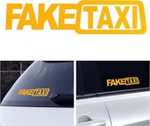 2x FAKE TAXI Car Auto Sticker 5cm x 20cm