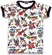 Six Bunnies T-Shirt Tattoo Maat 10-12 jaar