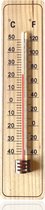 3BMT Buiten Thermometer Hout - 22 cm x 5 cm - Met Ophangoog