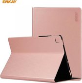 Voor Samsung Galaxy Tab S6 Lite P610 / P615 ENKAY ENK-8005 Horizontale Flip PU-leer + TPU Smart Case met houder (roze)