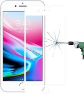 Voor iPhone 8 Plus 0.26mm 9H Oppervlaktehardheid 3D Explosieveilig Volledig scherm Koolstofvezel Zachte randen Gehard glas Schermfilm (wit)