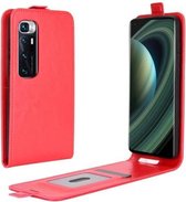 Voor Xiaomi Mi 10 Ultra R64 Texture enkele verticale flip lederen beschermhoes met kaartsleuven en fotolijst (rood)