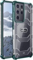 Voor Samsung Galaxy S21 Ultra 5G wlons Explorer Series PC + TPU beschermhoes (donkergroen)