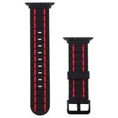 Voor Apple Watch Series 5 & 4 40 mm / 3 & 2 & 1 38 mm siliconen golfhorloge polsband (rood)