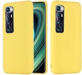 Voor Geschikt voor Xiaomi Mi 10 Ultra Pure Color Vloeibare siliconen schokbestendige hoes met volledige dekking (geel)