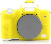 Richwell Silicone Armor Skin Case Body Cover Protector voor Canon EOS M50 Body digitale camera (geel)