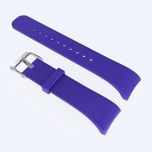 Effen kleur lederen polsband horlogeband voor Galaxy Gear Fit2 R360 (paars)